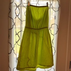 Lime green cover-up/tube top dress